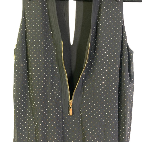 CACHÉ Black & Gold Metallic Polka-Dot Romper - Picture 7 of 16